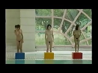 Japanese naked girls swimming game show