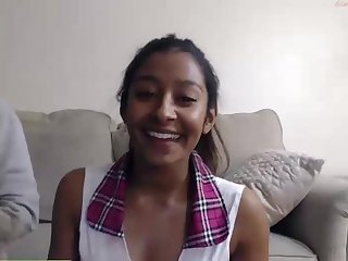 Wmaf mindblowing Desi indian teen sucks her white boyfriend s cock on cam
