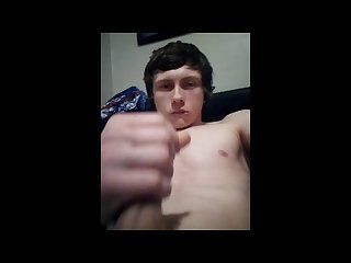 Teen cums and fingers his ass hole