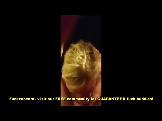 Blonde milf hookup sucks on cock