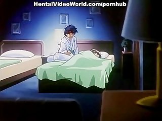 Hentai teen couple in bed