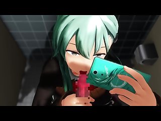  mmd hentai girl hand job in toilet 3d anime
