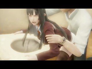 [3D] Cute Schoolgirl is Brutally Fucked on Toilet
