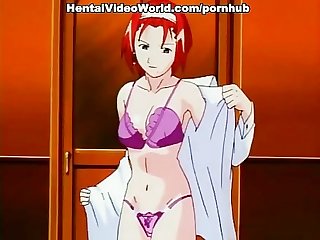 Threesome fuck in sexy hentai movie