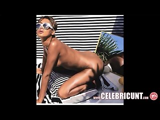 Nude black celebrity rihanna exposing pierced tits shaven pussy