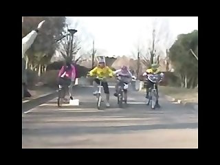 Japanese bicycle training learning to ride