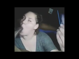 White girl sucks black dick while driving