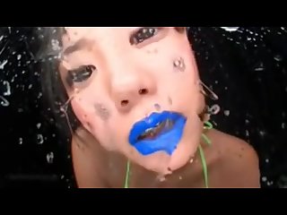 Asian spit tongue fetish