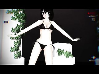 Undertale chara sexy bikini hentai dance