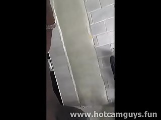 Staircase Blowjob and Jerk Off Threesome