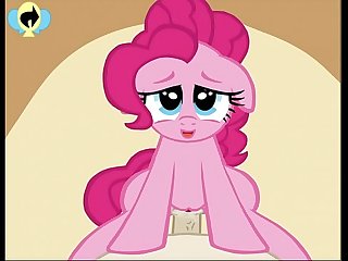 MLP: Pinkie Pie Rides Guy's Cock During Her Slumber Party