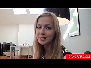 Blonde teen creampie free student porn video