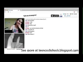Omegle teen can t believe size of cock more at teencockshock period blogspot period com