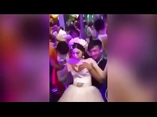Bride boobs press wild Wedding