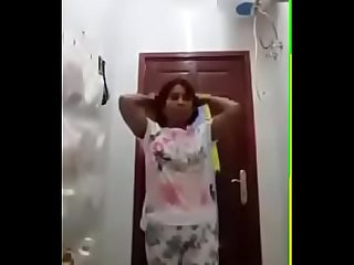 Desi aunty self shot bath and dressing up video