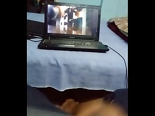 handjob at home watching hot indian video.