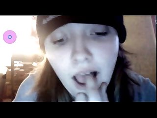 Horny teen big ass masturbate on Skype