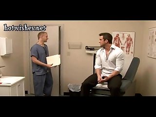 Hot gay doctor tasting a cock and enjoys anal