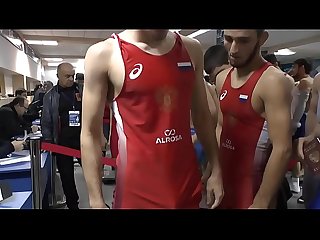 Dagestani and Azeri wrestlers