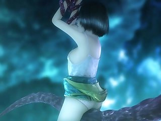 ã?Awesome-Anime.comã?? - Yuffie in tentacle (from FF7, Final Fantasy VII)