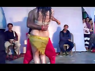 Hot indian girl dancing on stage