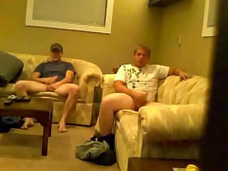 Douglas (2/2) straight guy caught masturbating with another guy on spy cam