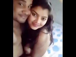 Indian lover kissing and boob sucking and gf give nyc blowjob