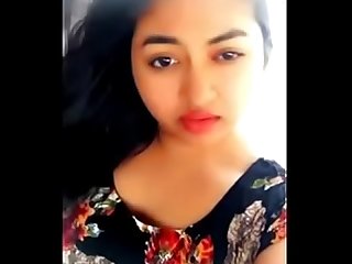 Cute indian babe Selfie video showing clavge