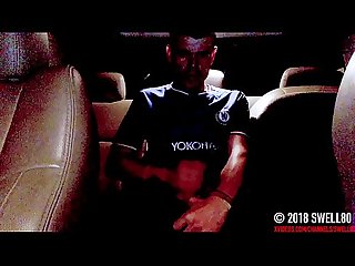 Straight latino soccer player tricked to jerk and cum to porn in my car