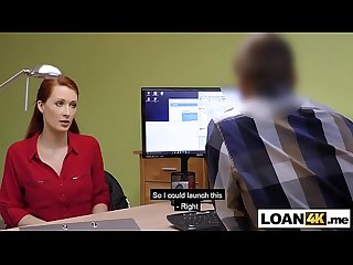 Loan gets approved for this huge tits redhead milf