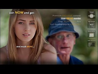 Old farmer man gets fucked by blonde babe