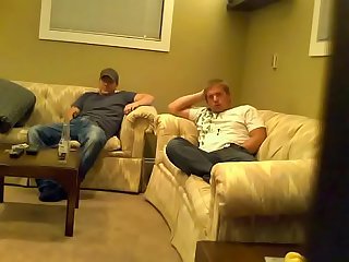 Douglas (1/2) straight guy caught masturbating with another guy on spy cam