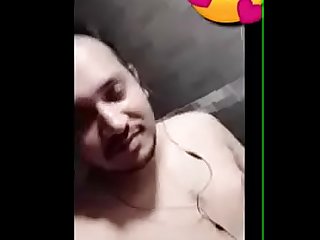 Bangladeshi straight cum in video call