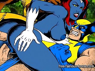 X men super heroes parody orgy