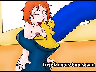 Griffins and simpsons hentai parody orgy