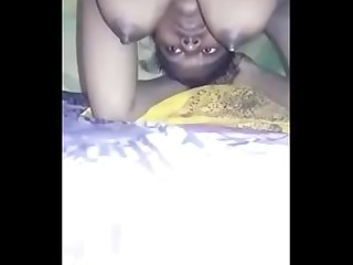 Tamil wife showing milky boobs hairy pussy and big ass to young boy Tamil talk