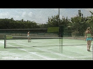 Lesbians Aneta and Debby have hot sex on the tennis court by Sapphic Erotica