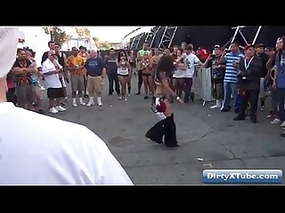 Sexy Brunette girl dancing HD video