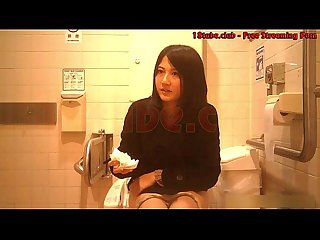 Asian beautiful girl peeing toilet voyeur