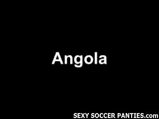 Exotic Angolian soccer girl teasing