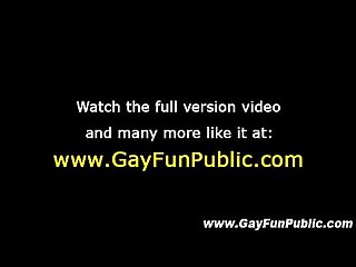 Risky gays cum for public fucking