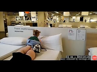 Flashing Boobs And Pussy At Ikea Music by EU 44