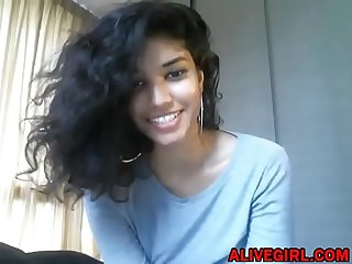 Sweet teen Cleopatra Love with perfect natural breast on cam - ALIVEGIRL.com