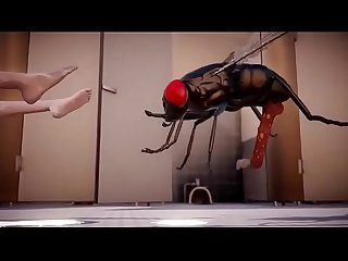 3D [MMD] Lilia Insect Fuck Toilet Part 2 / 2