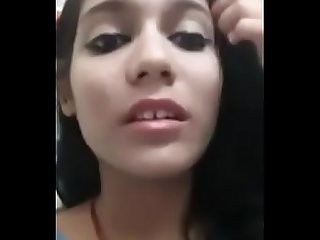 cute indian girl showing her boobs and pussy selfie clip