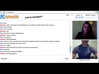 Omegle girl with sexy 32 dds shows off and makes me cum for her
