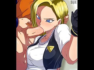 Android 18 face fuck by krillin