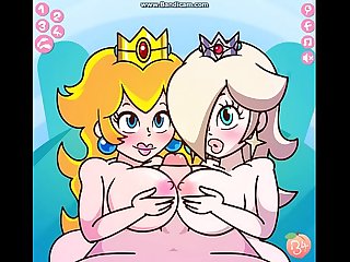 Princess peach and rosalina titjob