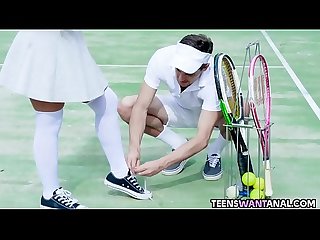 Big tits tennis player anal fucked