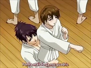 Hentai professora faz aluno gozar no karate